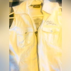 Women’s Harley Davidson White and silver vest